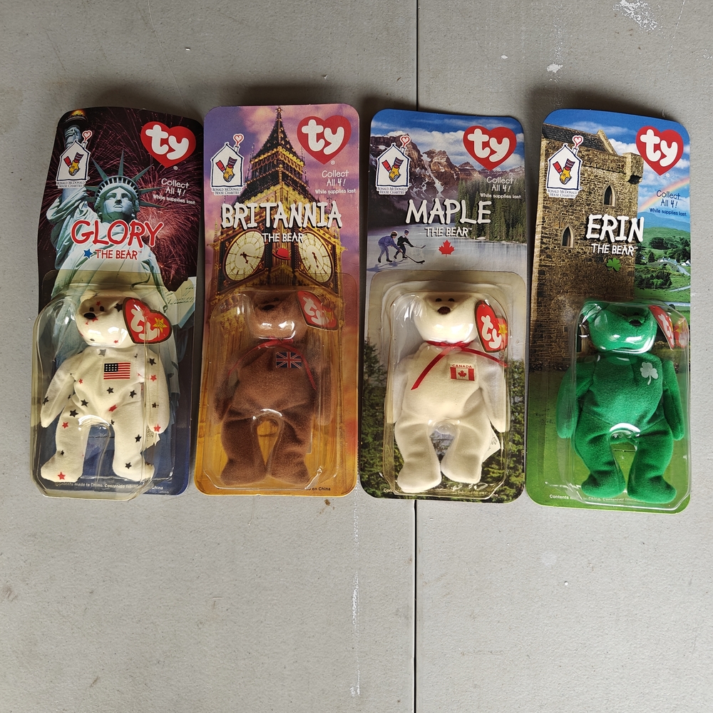 Ty Beanie Babies Collection - Glory, Britannia, Maple, Erin Sealed Collection
